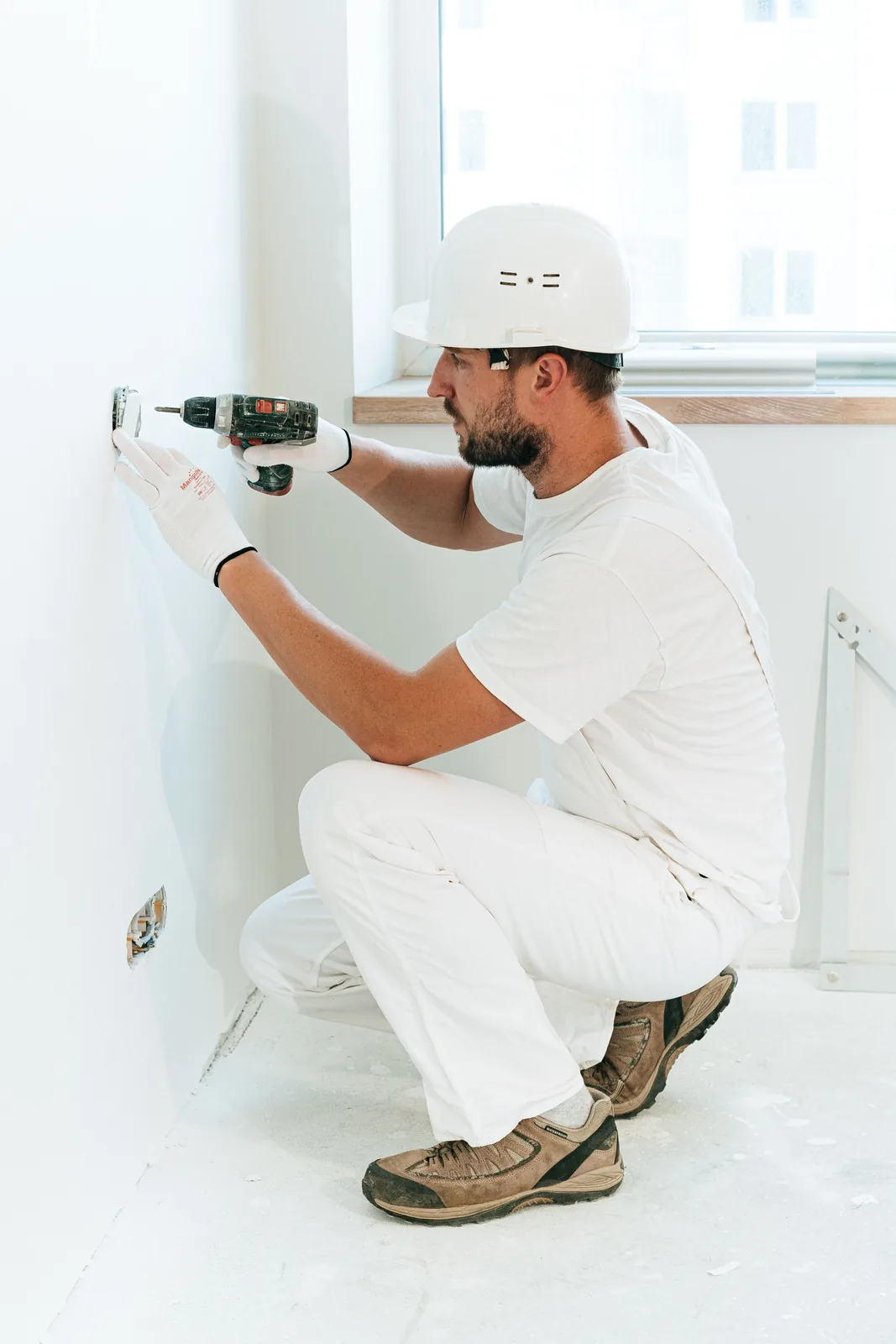 Fixing a socket into a finished wall, for electrician in Oakville